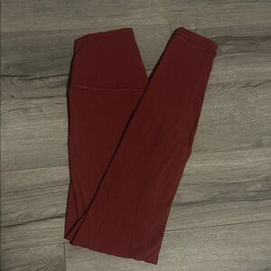 Lululemon Burgundy High-Waisted Leggings
